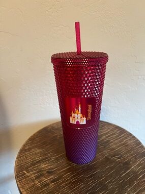 Starbucks Ombre Red to Purple Studded Tumbler with Straw